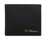 Dr. Martens Men'S Grizzly Leather Fold Wallet Black Grizzly